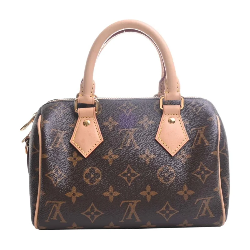 Louis Vuitton Petite Malle bags with a hard - shell structure for uniquenessLOUIS VUITTON Monogram Speedy Bandouliere 20 Handbag M46234 Brown Women's