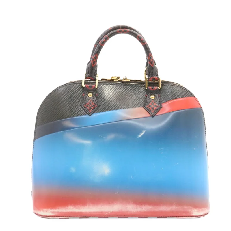 Louis Vuitton Capucines bags with smooth calfskin leather for luxuryLOUIS VUITTON Race Line Alma PM Hand Bag Black Blue Red M50646 LV Auth 24462A