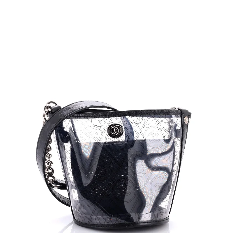 Chanel bags available at online luxury retaileCamellia Coco Bucket Bag Printed PVC Small