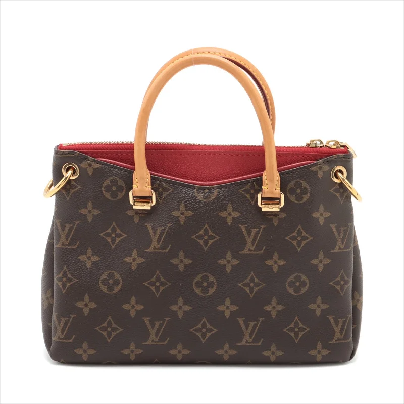 Louis Vuitton tote bags with a printed LV logo on the front for brand visibilityLOUIS VUITTON Pallas PM Handbag in Monogram M41241 Ladies