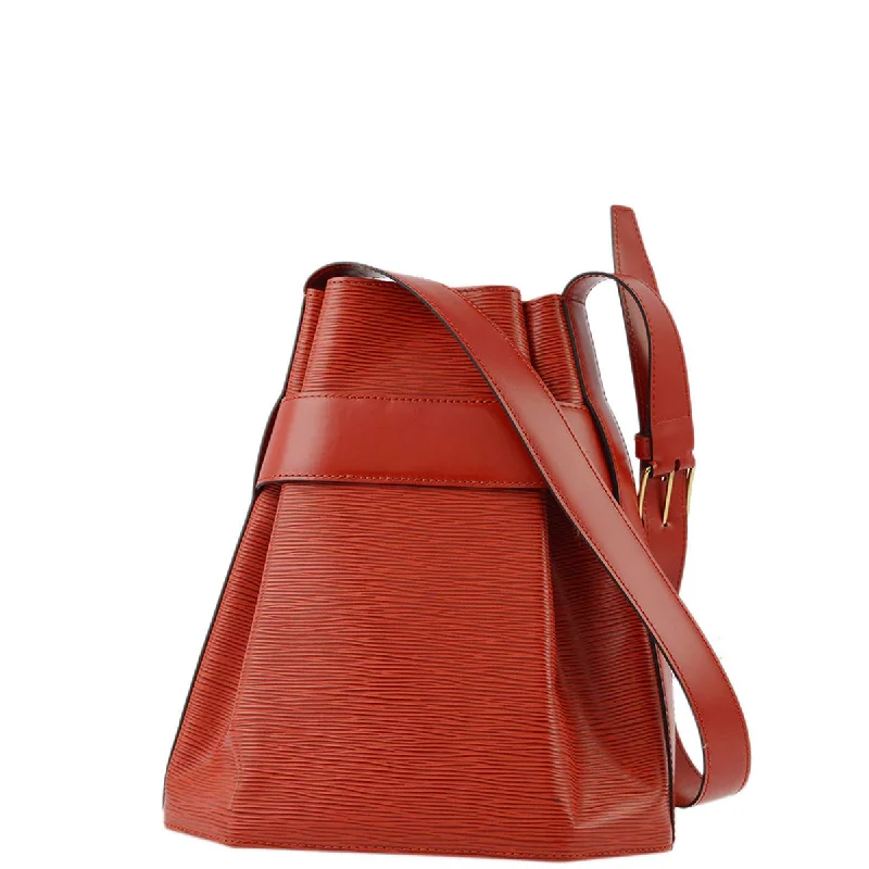 Louis Vuitton tote bags with a double - handle and shoulder - strap optionLouis Vuitton Red Epi Sac Depaule PM Shoulder Bag M80207