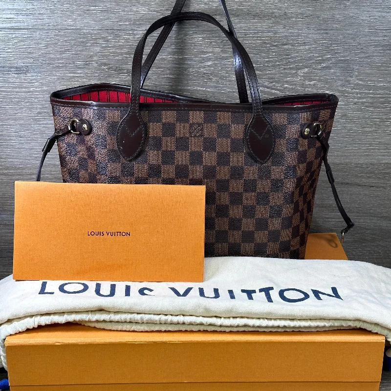 Ladies Louis Vuitton Petite Malle bags with a star - shaped charm for cutenessLouis Vuitton Neverfull PM - Damier Ebene