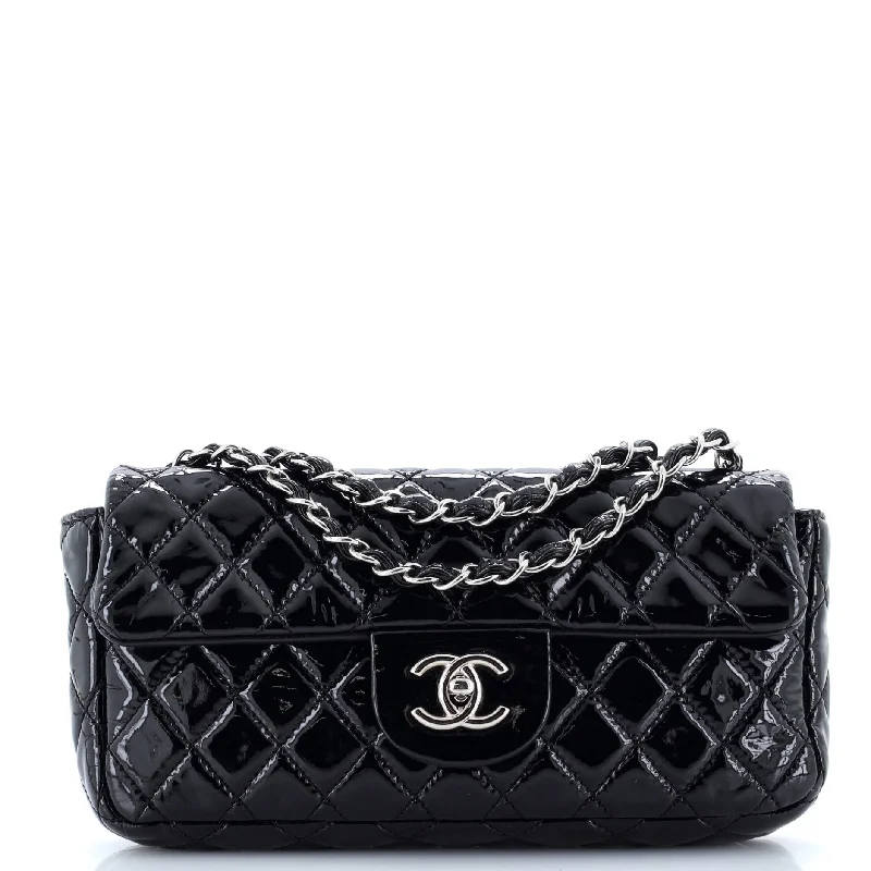 Chanel leather bags for everydClassic Single Flap Bag Quilted Patent East West