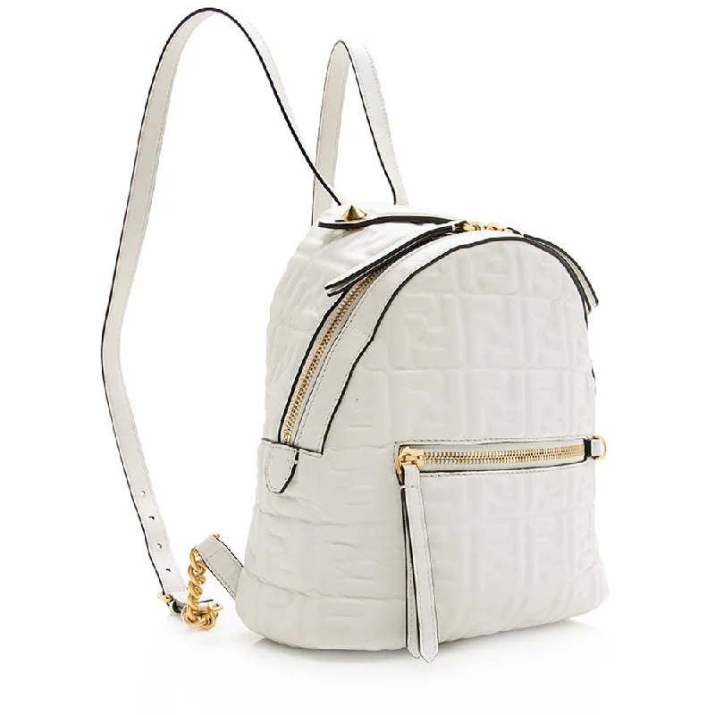 Fendi crossbody bags with a detachable fanny pack strap for a trendy and practical optionFendi Calfskin FF 1974 Mini Backpack (SHF-20302)