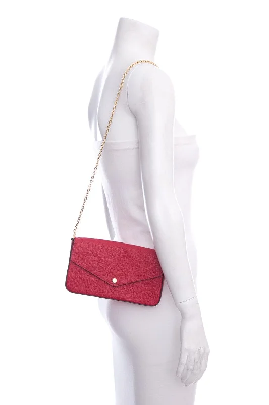 Louis Vuitton tote bags with a spacious interior and multiple pocketsLouis Vuitton Red Monogram Felicie Pochette