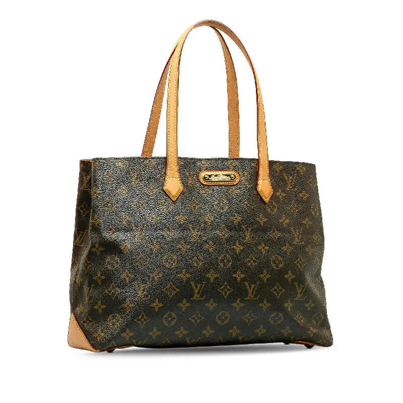 Ladies Louis Vuitton Petite Malle bags with a star - shaped charm for cutenessLouis Vuitton Monogram Wilshire MM (mJRzrg)