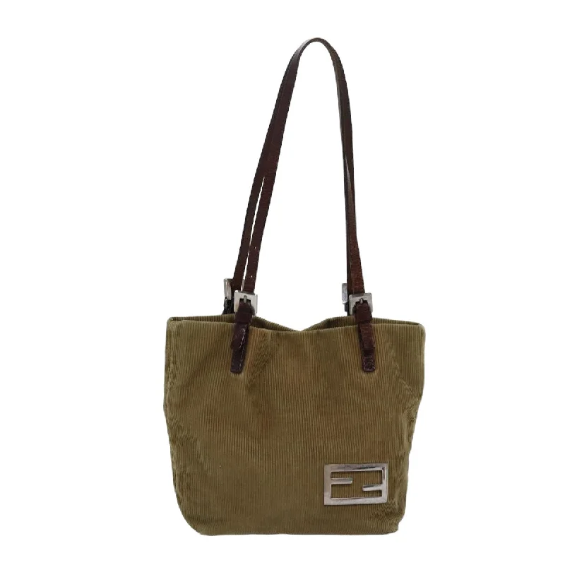 Fendi Peekaboo bags with a classic two - compartment design for organized storageFENDI Hand Bag Corduroy Brown  ep4793