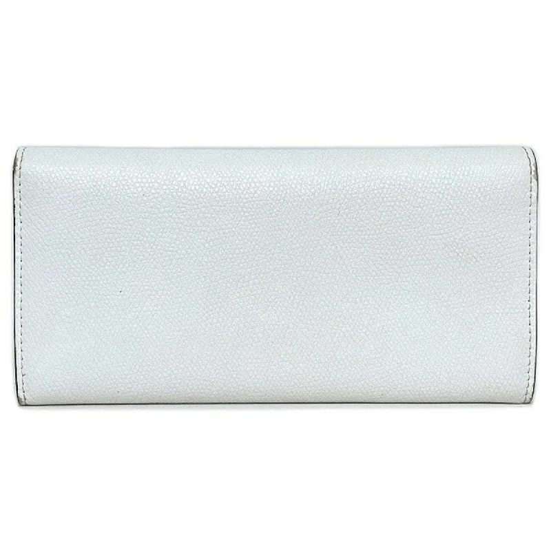 Ladies Fendi shoulder bags with a detachable key fob for easy key managementFendi Bifold Long Wallet White Gold Fizu 8M0251 A18B Leather GP FENDI Women's