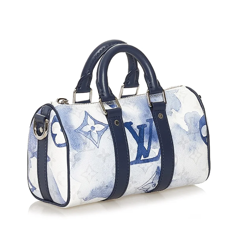 Louis Vuitton tote bags with a water - resistant coating for outdoor useLouis Vuitton Monogram Watercolor Keepall XS 35308)