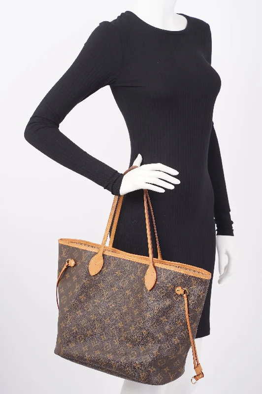 Louis Vuitton bags with a front - zip pocket for small items like keysLouis Vuitton Neverfull Monogram Canvas MM