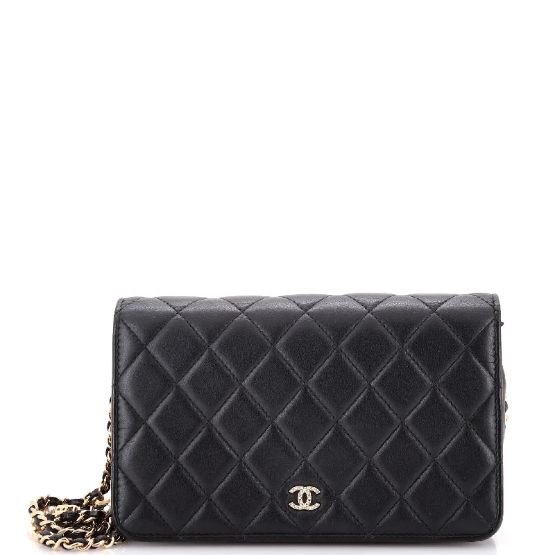 Chanel Handbag with Adjustable Strap for ComfortPearl Strap Wallet on Chain Quilted Iridescent Lambskin