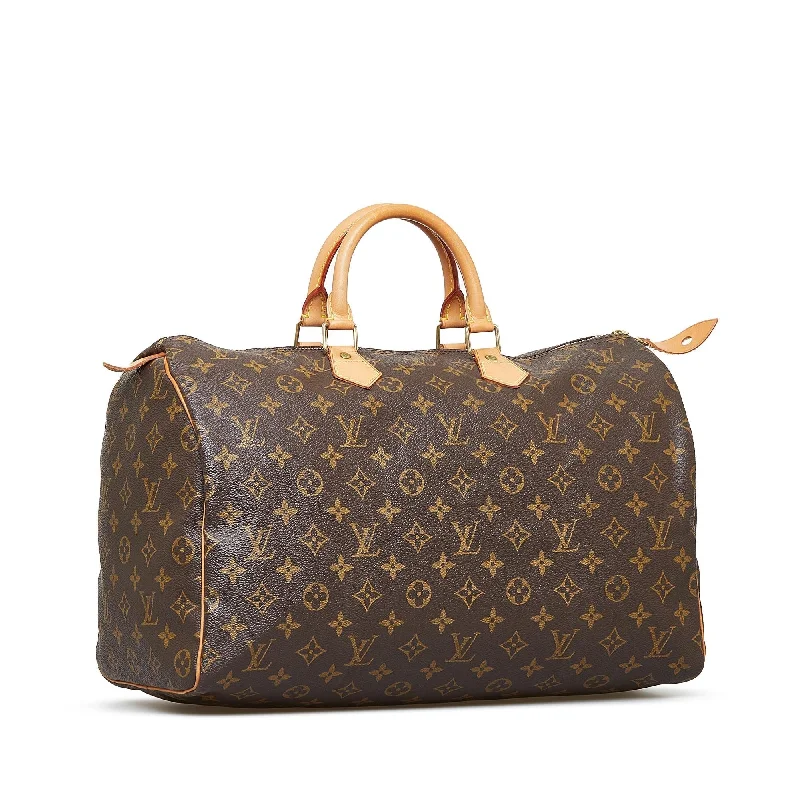 Louis Vuitton crossbody bags with a woven leather strap for textureLouis Vuitton Monogram Speedy 40 (SHG-9lfgxs)