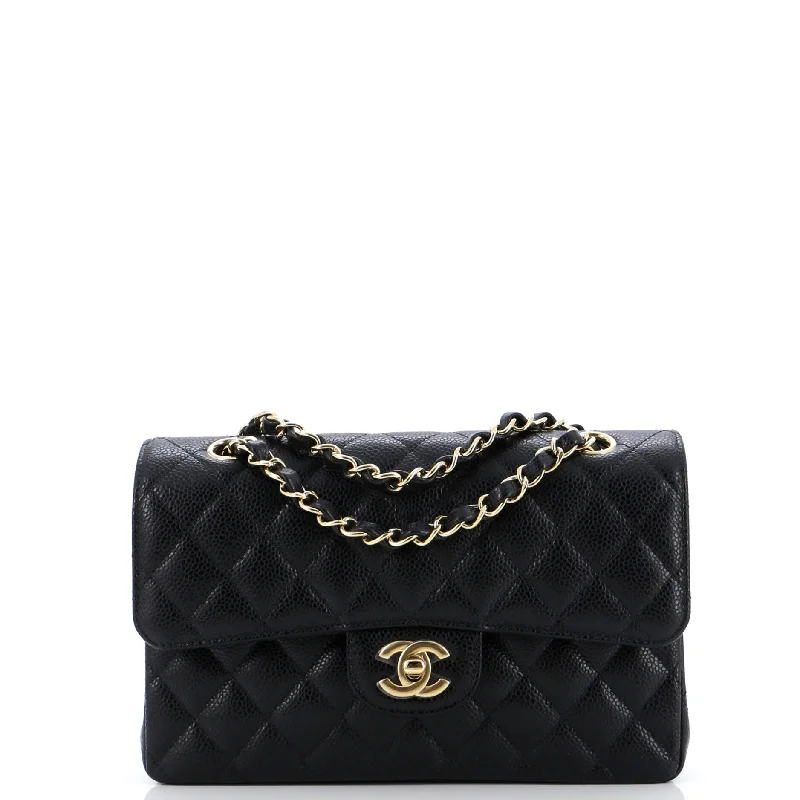 Chanel Lightweight Handbag for Daily ErrandsClassic Double Flap Bag Quilted Caviar Small