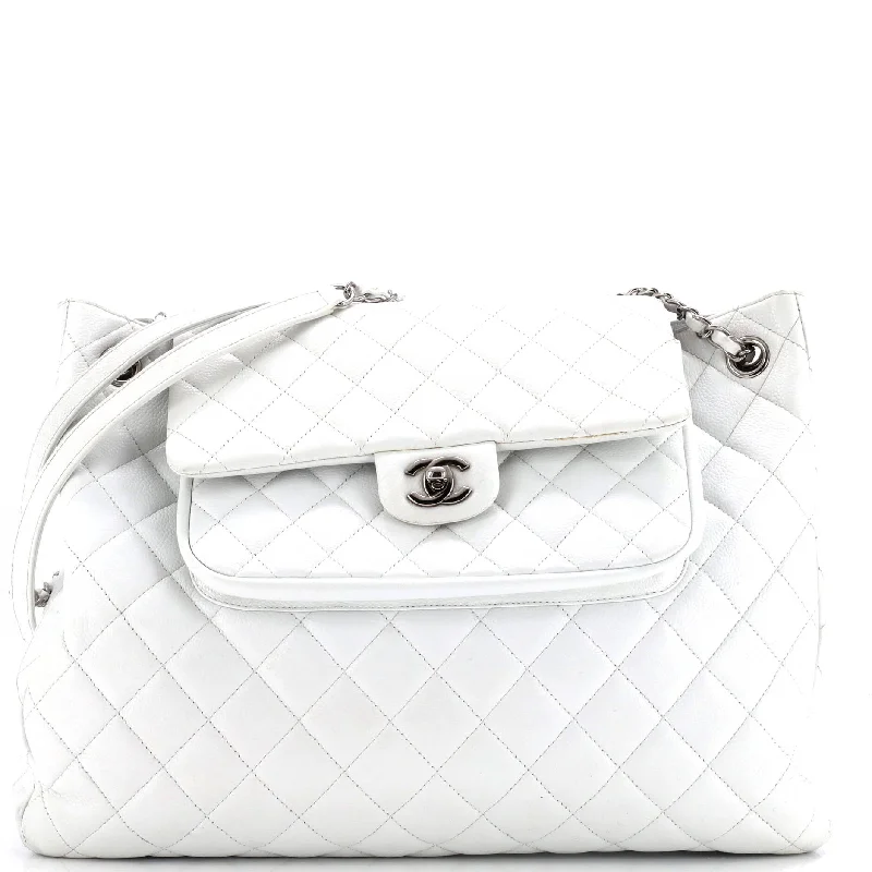 Chanel bags for women who appreciate fine craftsmanshipClassic Flap Shopping Tote Quilted Caviar Large