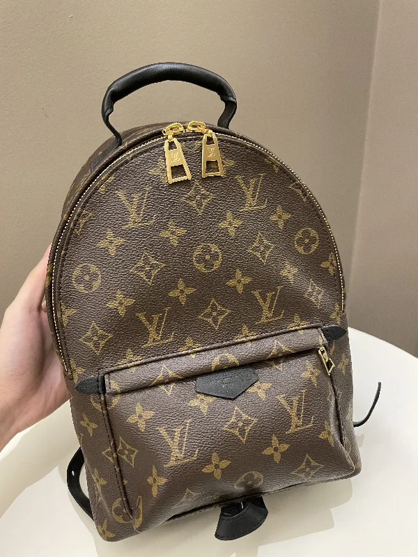 Louis Vuitton Petite Malle bags with a hard - shell structure for uniquenessLouis Vuitton Palm Spring Backpack PM Classic Monogram