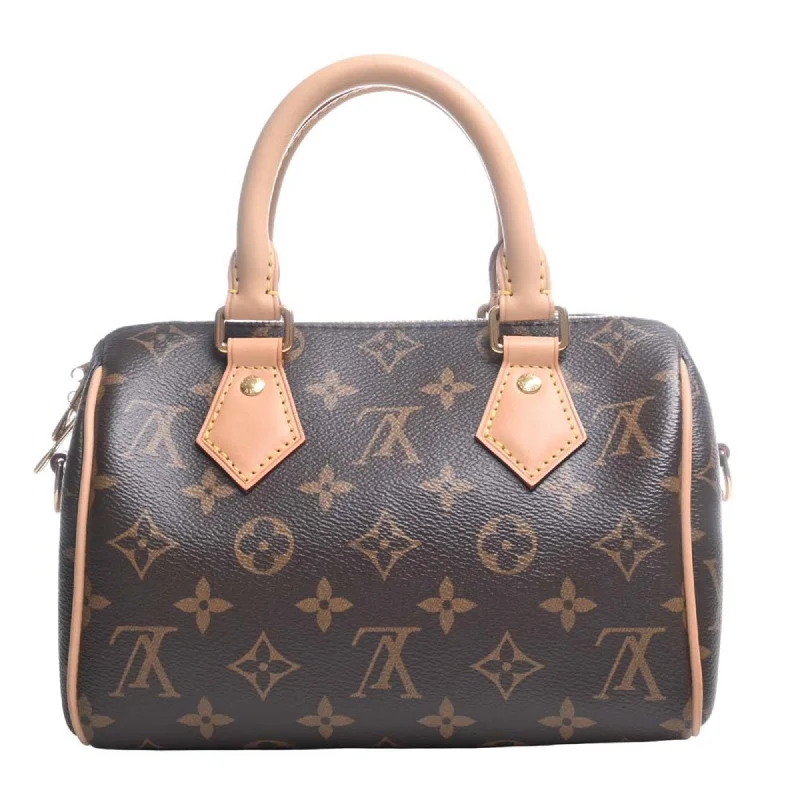 Louis Vuitton bags with a zip - around closure for enhanced securityLOUIS VUITTON Monogram Speedy Bandouliere 20 Handbag M46234 Brown Women's