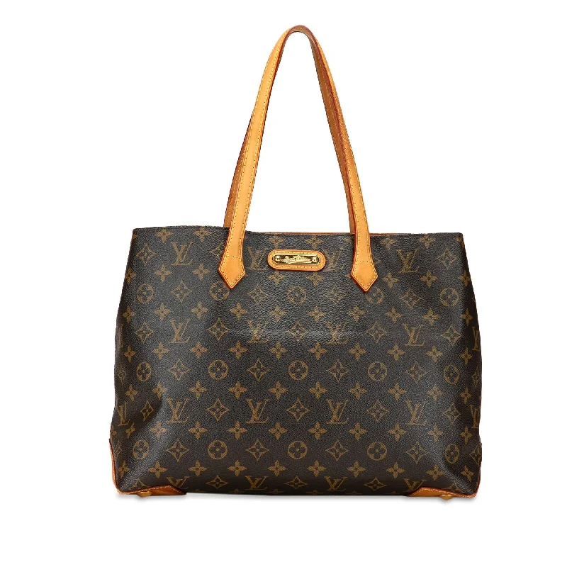 Louis Vuitton handbags with a patent - leather finish for a shiny lookLouis Vuitton Monogram Wilshire MM (5RDQh6)