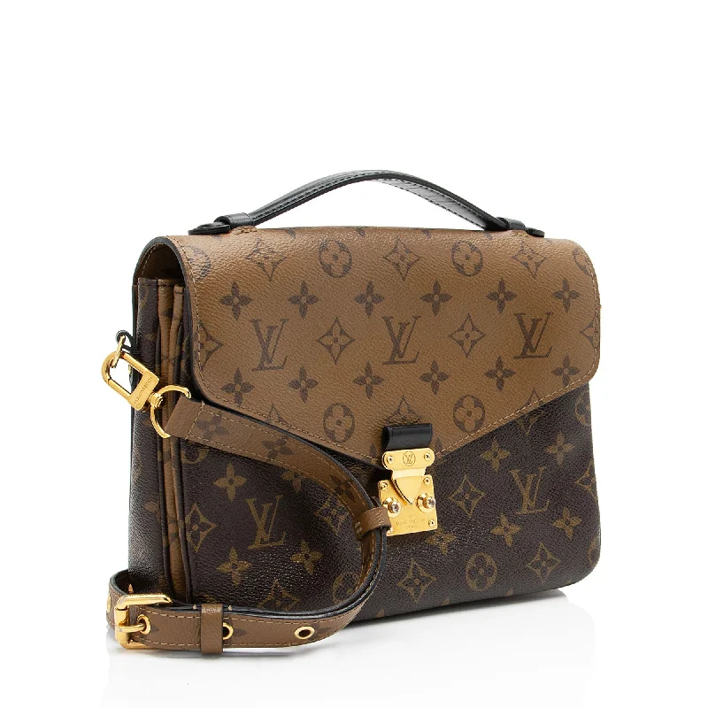 Louis Vuitton backpacks with a multi - pocket organization for functionalityLouis Vuitton Reverse Monogram Pochette Metis Shoulder Bag (3aCnRe)