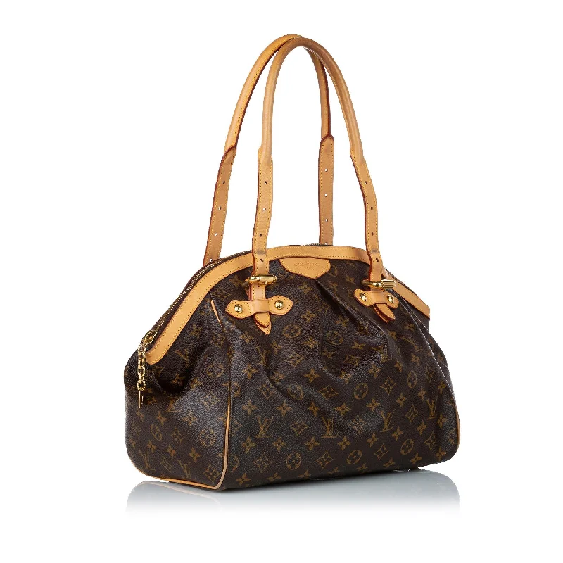 Louis Vuitton crossbody bags in a bold red color for a statementLouis Vuitton Monogram Tivoli GM (30125)