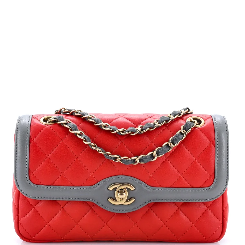 Chanel Limited Edition Handbag for CollectorsTwo Tone Flap Bag Quilted Lambskin Small