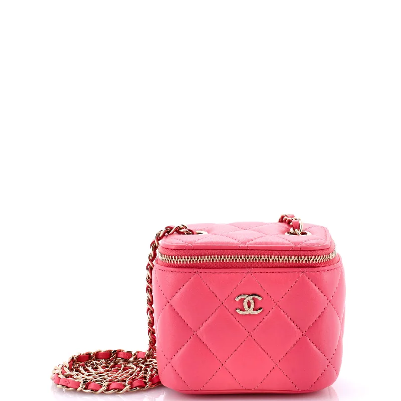 Chanel bags perfect for everyday elegClassic Vanity Case with Chain Quilted Lambskin Mini