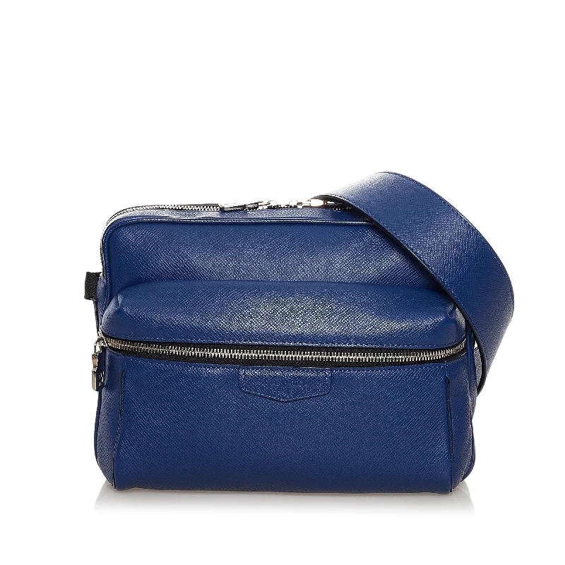 Ladies Louis Vuitton handbags with a detachable coin purse insideLouis Vuitton Outdoor Messenger PM Blue Taïga