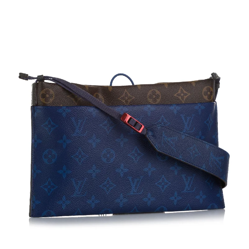 Ladies Louis Vuitton shoulder bags with a single - handle silhouetteLouis Vuitton Outdoor Pouch Monogram Pacific Canvas