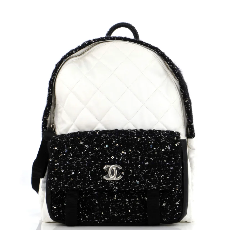 Chanel bags for a polished and professional appearanceAstronaut Essentials Backpack Quilted Nylon with Tweed Medium