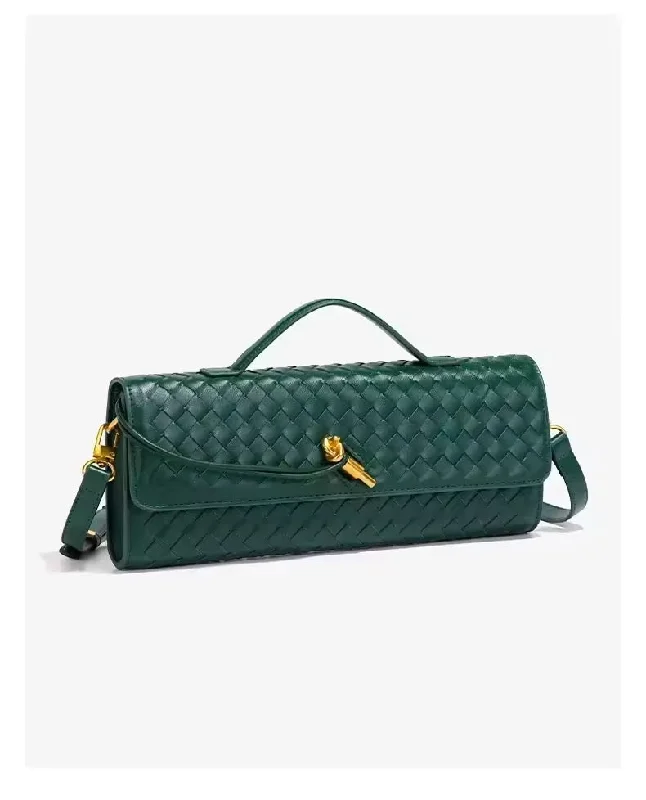 Bottega Veneta bags with canvas insertsBottega Woven Clutch