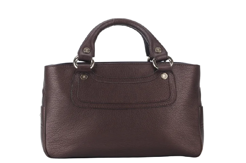 Functional Celine Diaper Bags for Modern ParentsCELINE BOOGIE BAG DARK BROWN GRAIN CALF LEATHER WITH DUST COVER