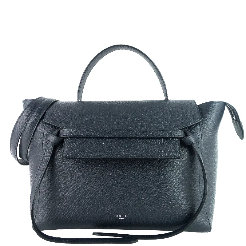 High - Capacity Celine Duffle Bags for Extended TripsMini Belt Calfskin Leather Bag