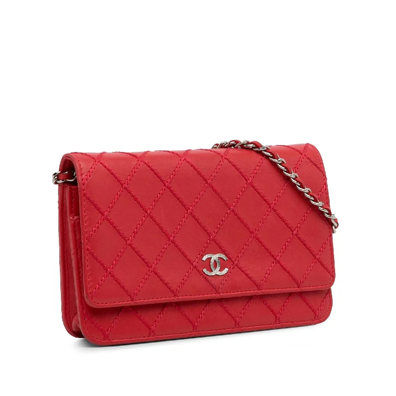 Chanel bags with exclusive seasonal releasesChanel CC Lambskin Wild Stitch Wallet on Chain (GQnVtv)