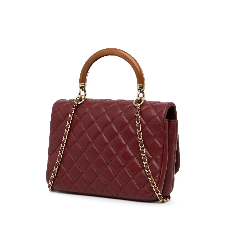 Chanel bags with classic and elegant designsChanel CC Quilted Lambskin Knock on Wood Satchel (wiPzxy)