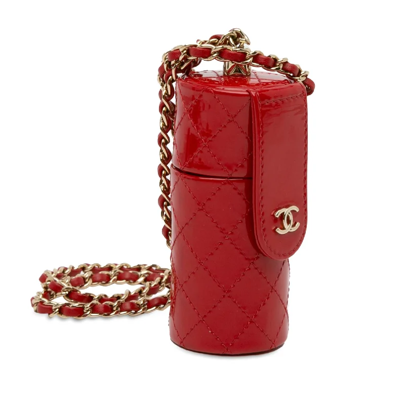 Chanel Classic Flap Bag for Evening PartyChanel CC Quilted Patent Lipstick Case (3hfbHz)