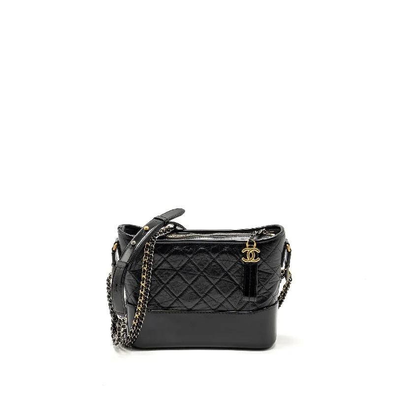 Chanel classicChanel New Medium Gabrielle Hobo Bag Calfskin Black Multicolour Hardware (Microchip)