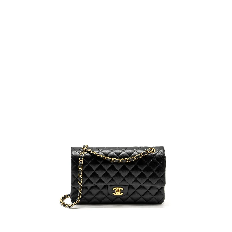 Chanel bags with modern touchesChanel Medium Classic Double Flap Bag Lambskin Black GHW (microchip)