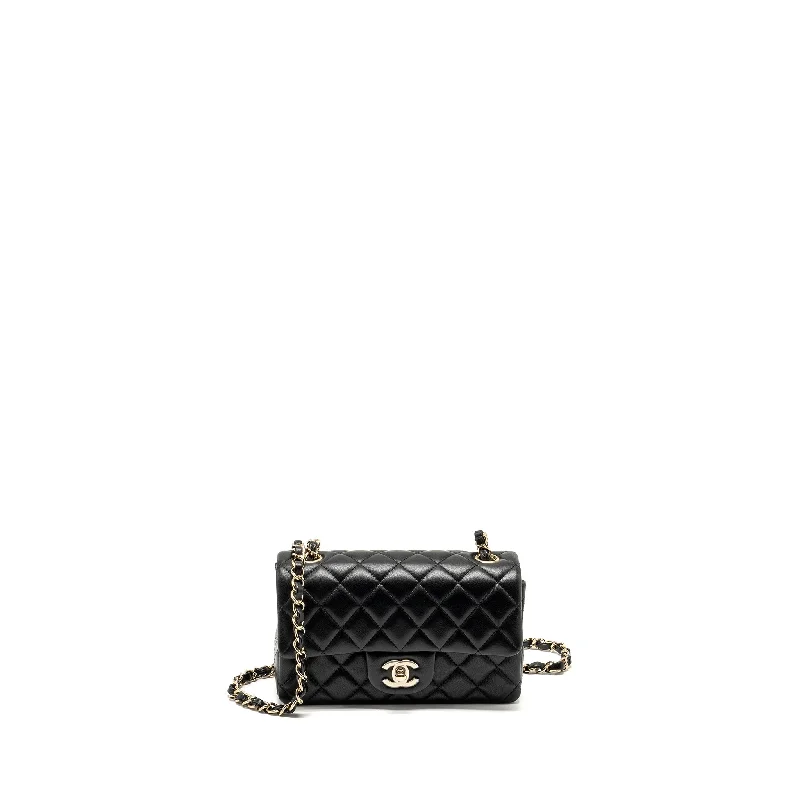 Chanel All - Match Handbag for Versatile StylingChanel Mini Rectangular Flap Bag Lambskin Black LGHW (microchip)