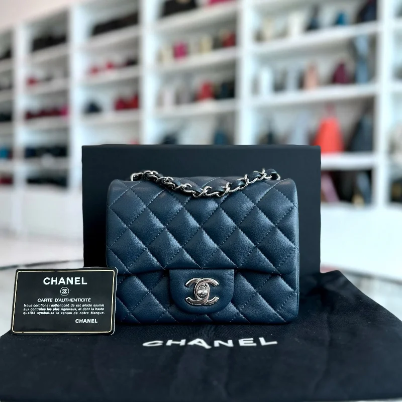 Chanel bags that pair perfectly with any outfitMini Square Quilted Lambskin Dark Blue SHW No 26