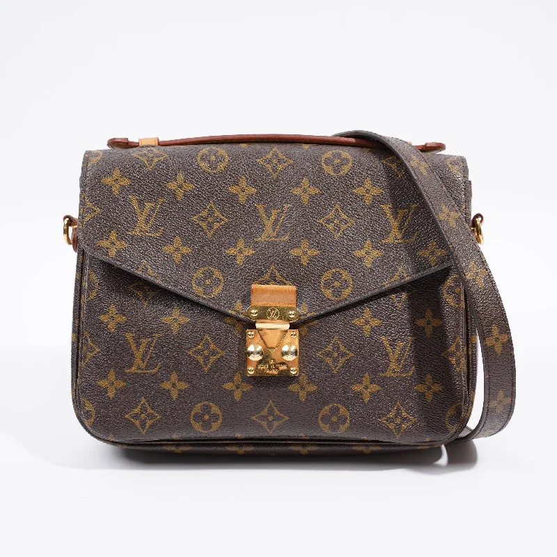 Louis Vuitton bags with a zippered interior pocket for better organizationLouis Vuitton Pochette Metis Monogram Monogram Brown Coated Canvas